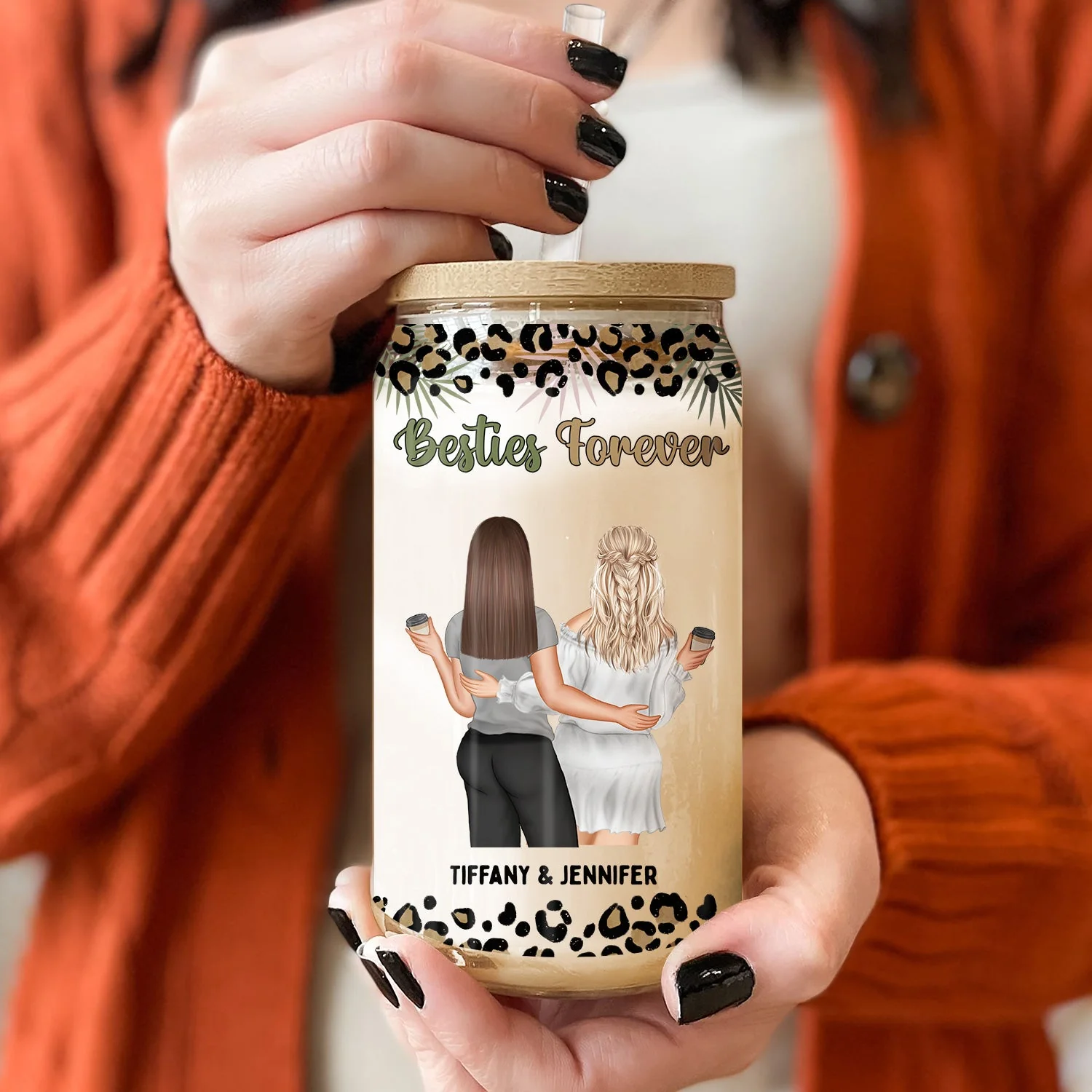10 Reasons Why You Are My Bestie - Holiday, Birthday, Loving Gift For Friends, Colleagues - Personalized Clear Glass Can - Image 2