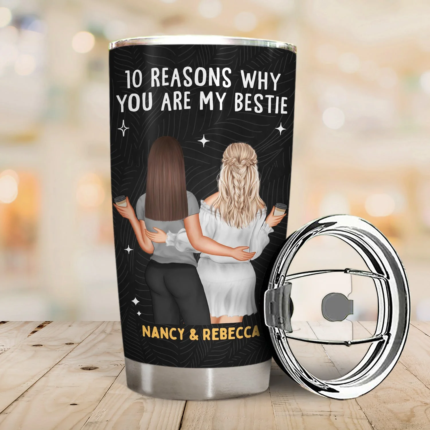 10 Reasons Why You Are My Bestie - Holiday, Birthday, Loving Gift For Friends, Colleagues - Personalized Tumbler - Image 2