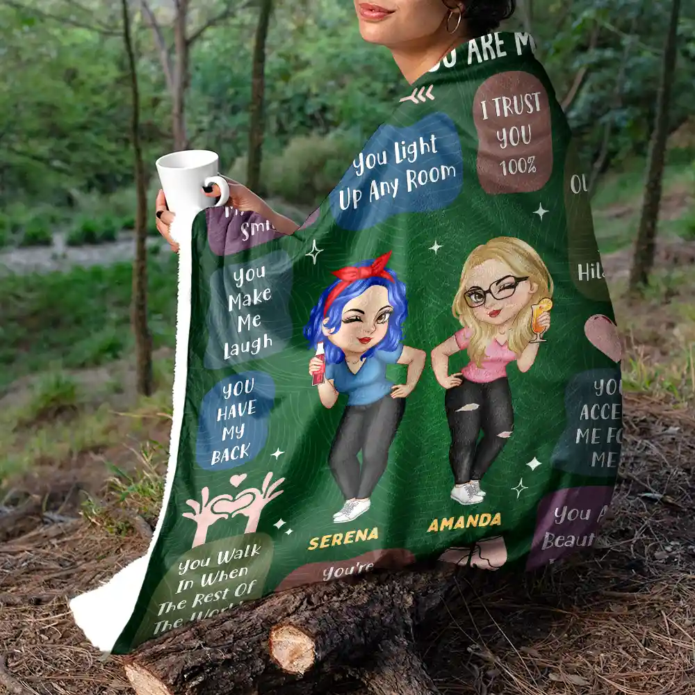 10 Reasons Why You Are My Bestie - Personalized Fleece Blanket, Sherpa Blanket - Image 6
