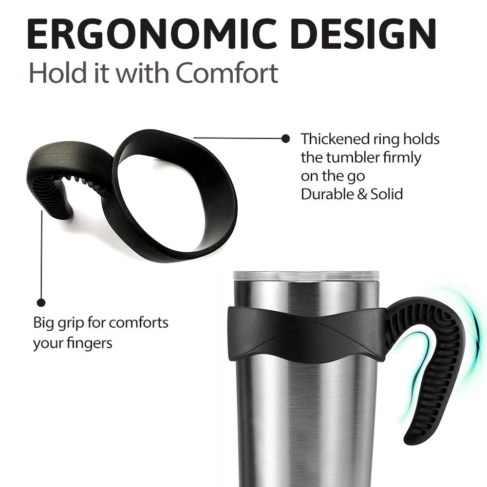 20 Oz Tumbler Handle, Reusable Anti-Slip Easy Grip Handle, Handle Holder For 20 Ounce Tumbler - Image 3