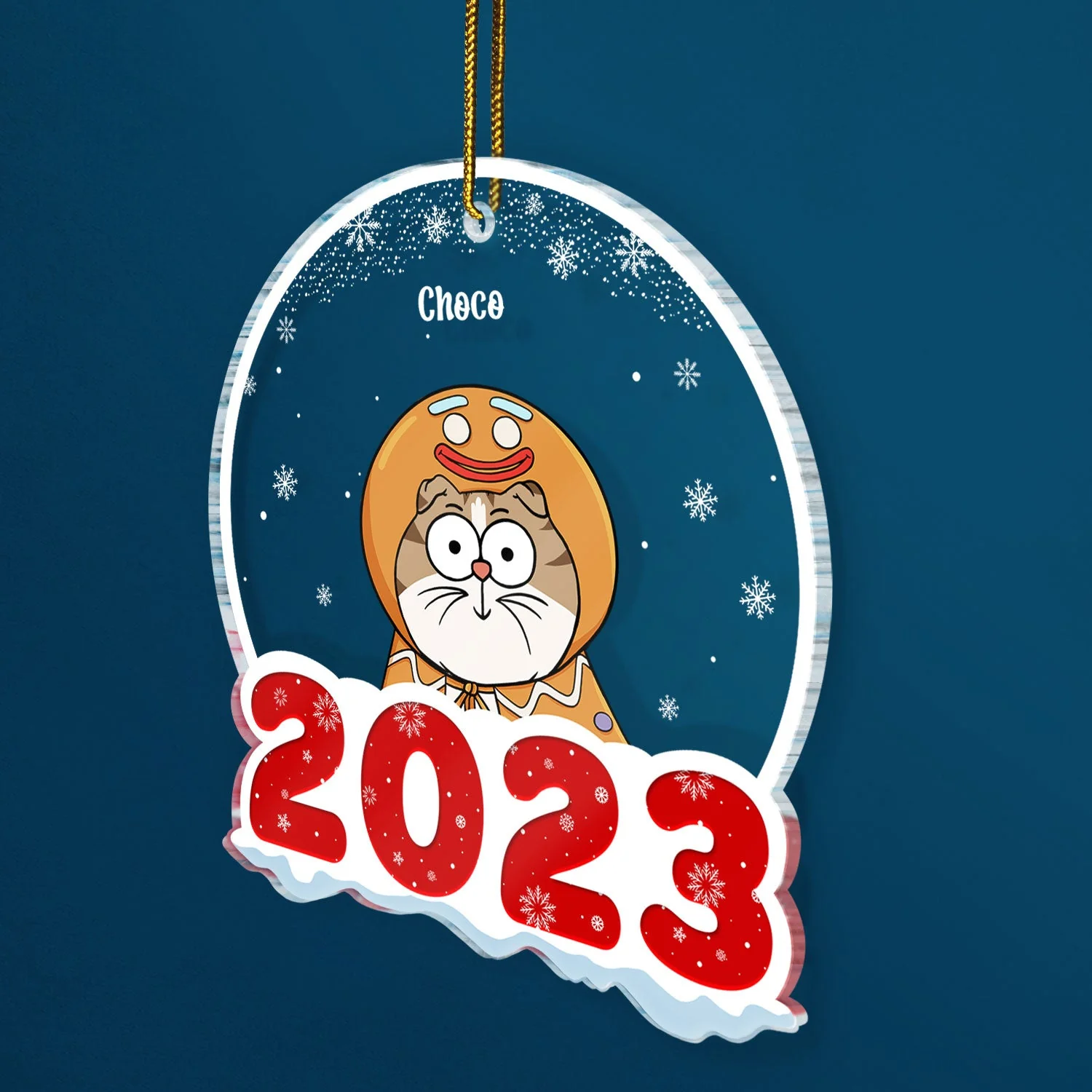 2023 Cartoon Cats - Christmas Gift For Cat Lovers - Personalized Custom Shaped Acrylic Ornament - Image 2