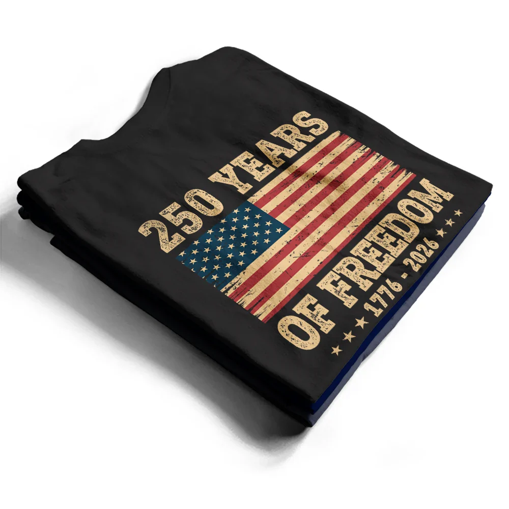 250 Years Of Freedom US Flag - T Shirt - Image 2