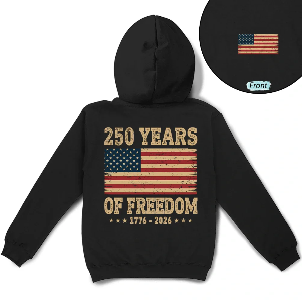 250 Years Of Freedom US Flag - T Shirt - Image 4