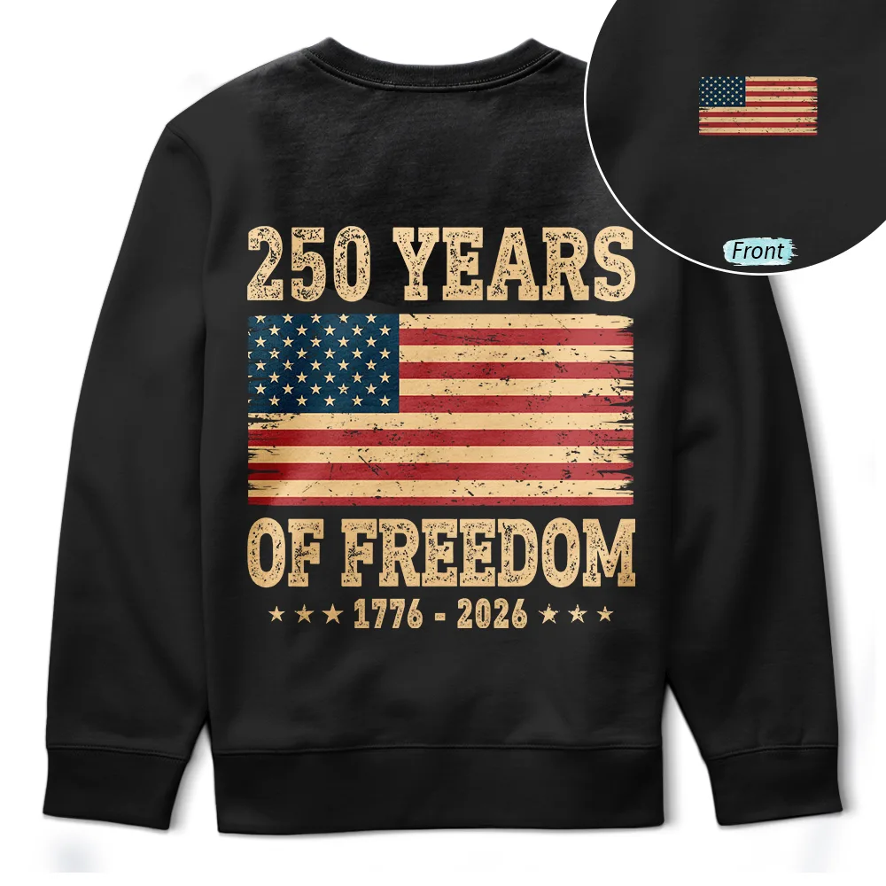 250 Years Of Freedom US Flag - T Shirt - Image 5