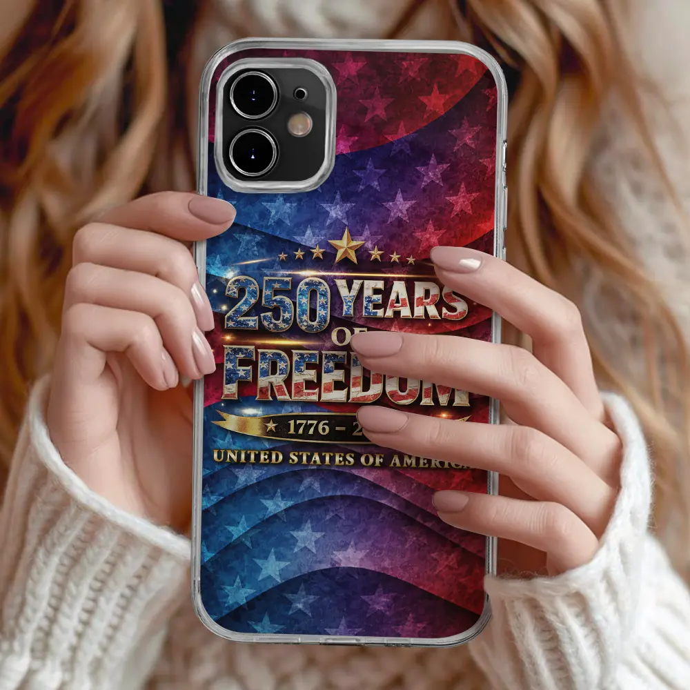 250 Years Of Freedom US Independence Day - Clear Phone Case - Image 3