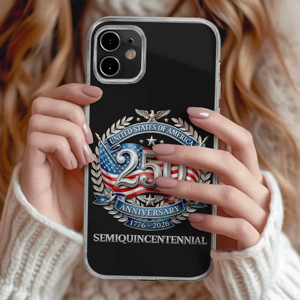 250th Anniversary Eagle US Independence Day - Clear Phone Case - Image 3