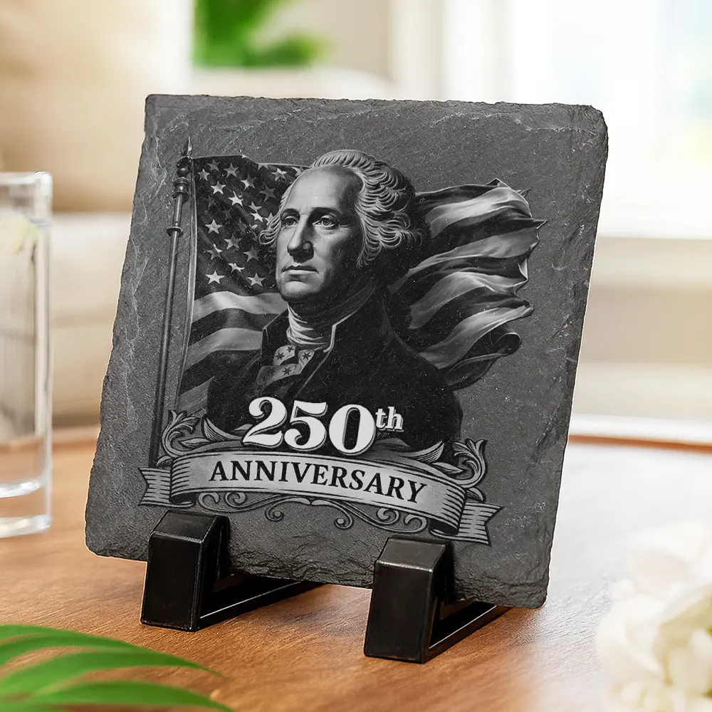 250th Anniversary US Independence Day - Personalized Slate Coaster - Image 3
