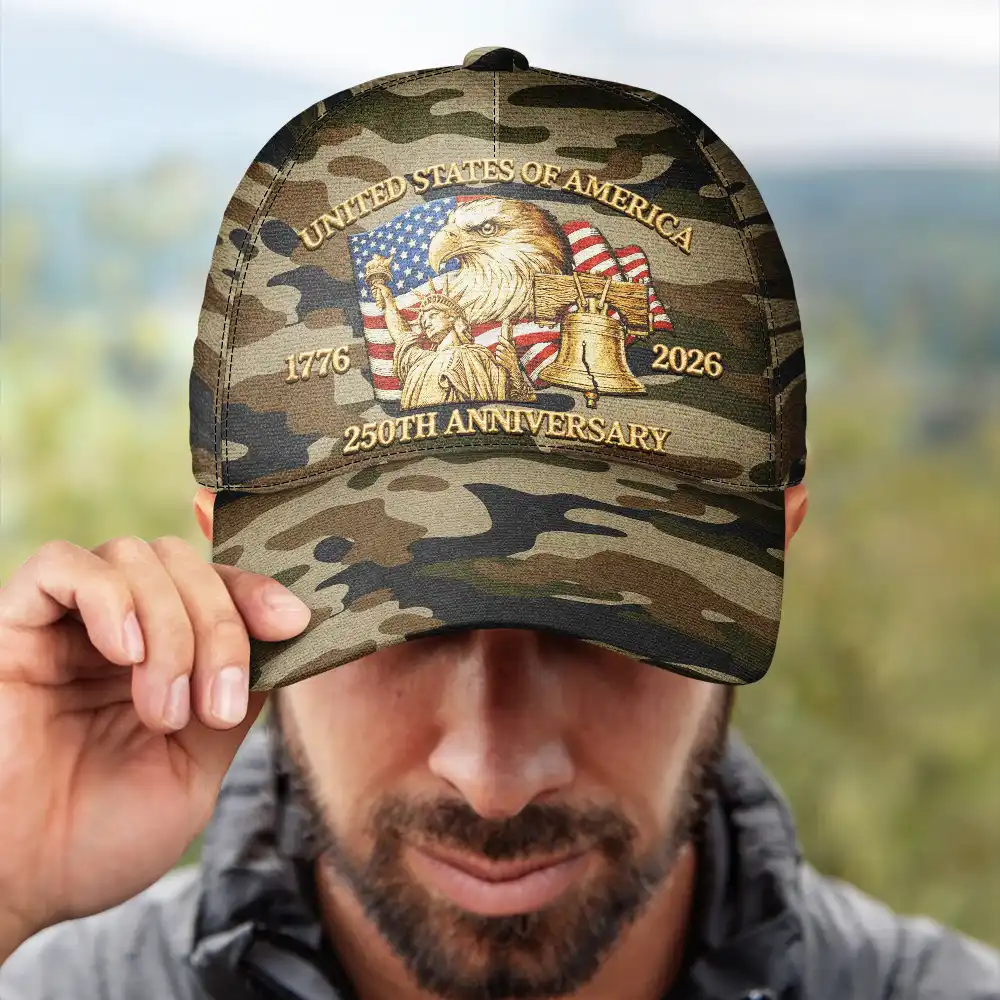 250th Anniversary US Liberty Bell Eagle Camouflage - Classic Cap - Image 4