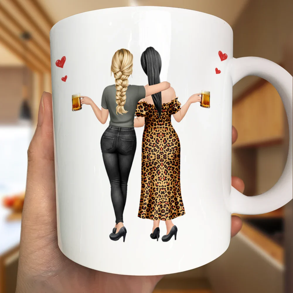 3D Besties Thank You For Being My Unpaid Therapist - Personalized Mug - Image 3