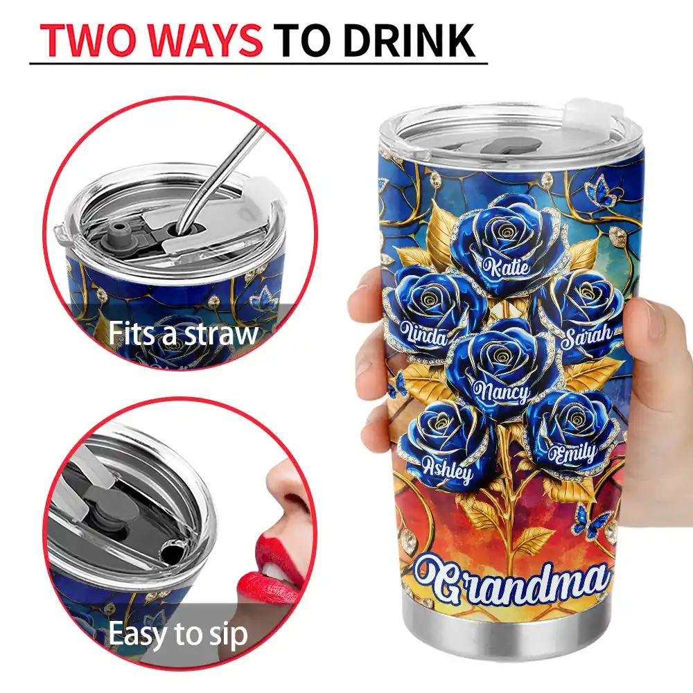 3D Crystal Effect Roses Mom's Everlasting Love - Personalized Tumbler - Image 4