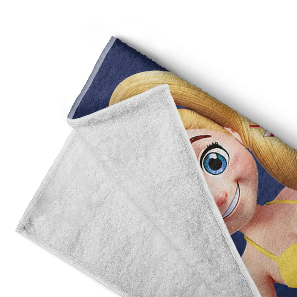 3D Effect Besties Summer - Personalized Beach Towel - Image 4