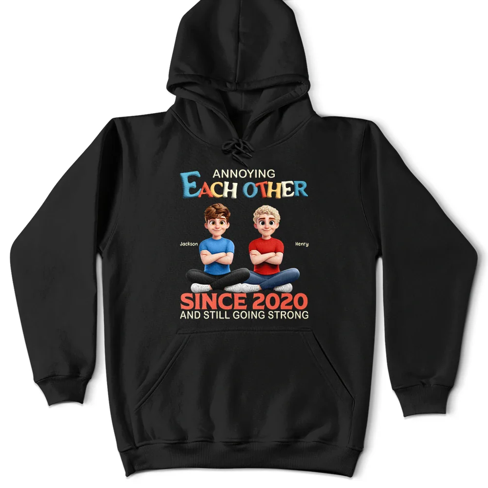 3D Effect Couple Annoying Each Other And Still Going Strong - Personalized T Shirt - Image 4