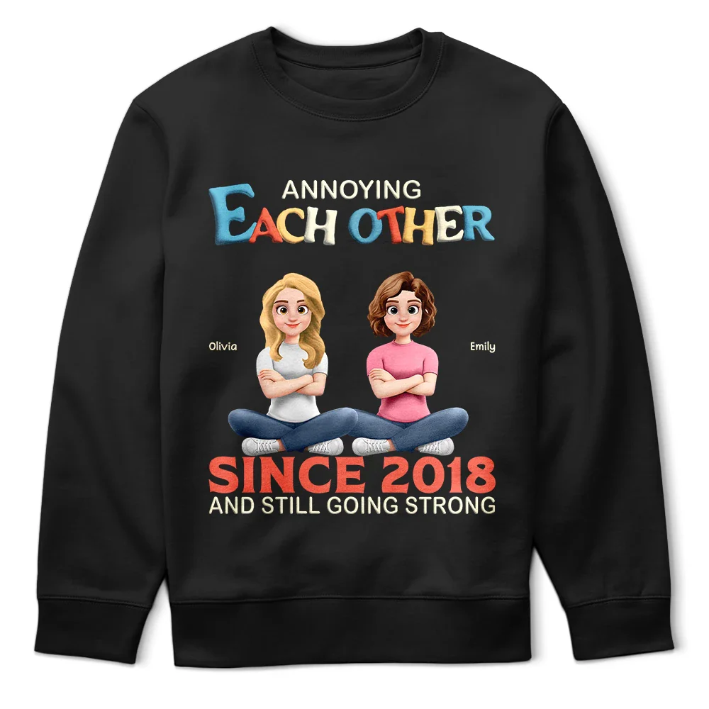 3D Effect Couple Annoying Each Other And Still Going Strong - Personalized T Shirt - Image 5
