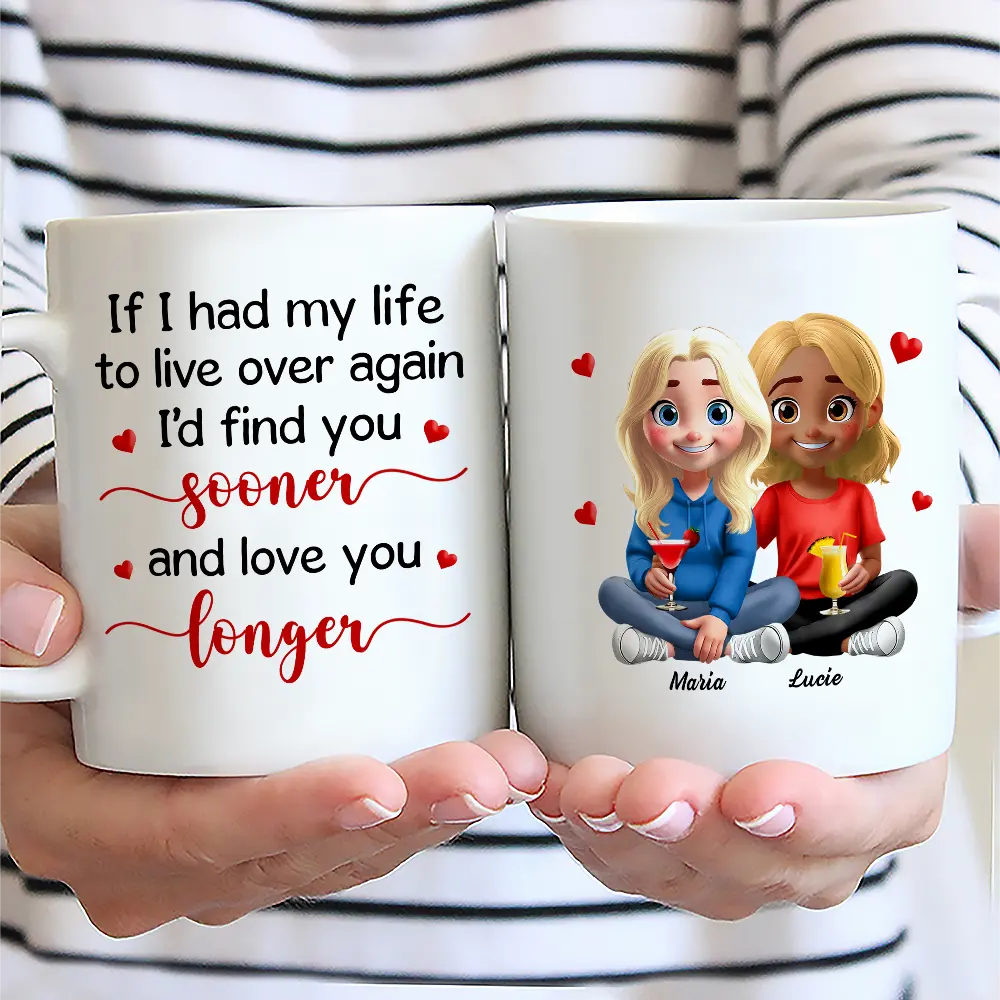 3D Effect Couple I'd Find You Sooner And Love You Longer - Personalized Mug - Image 2