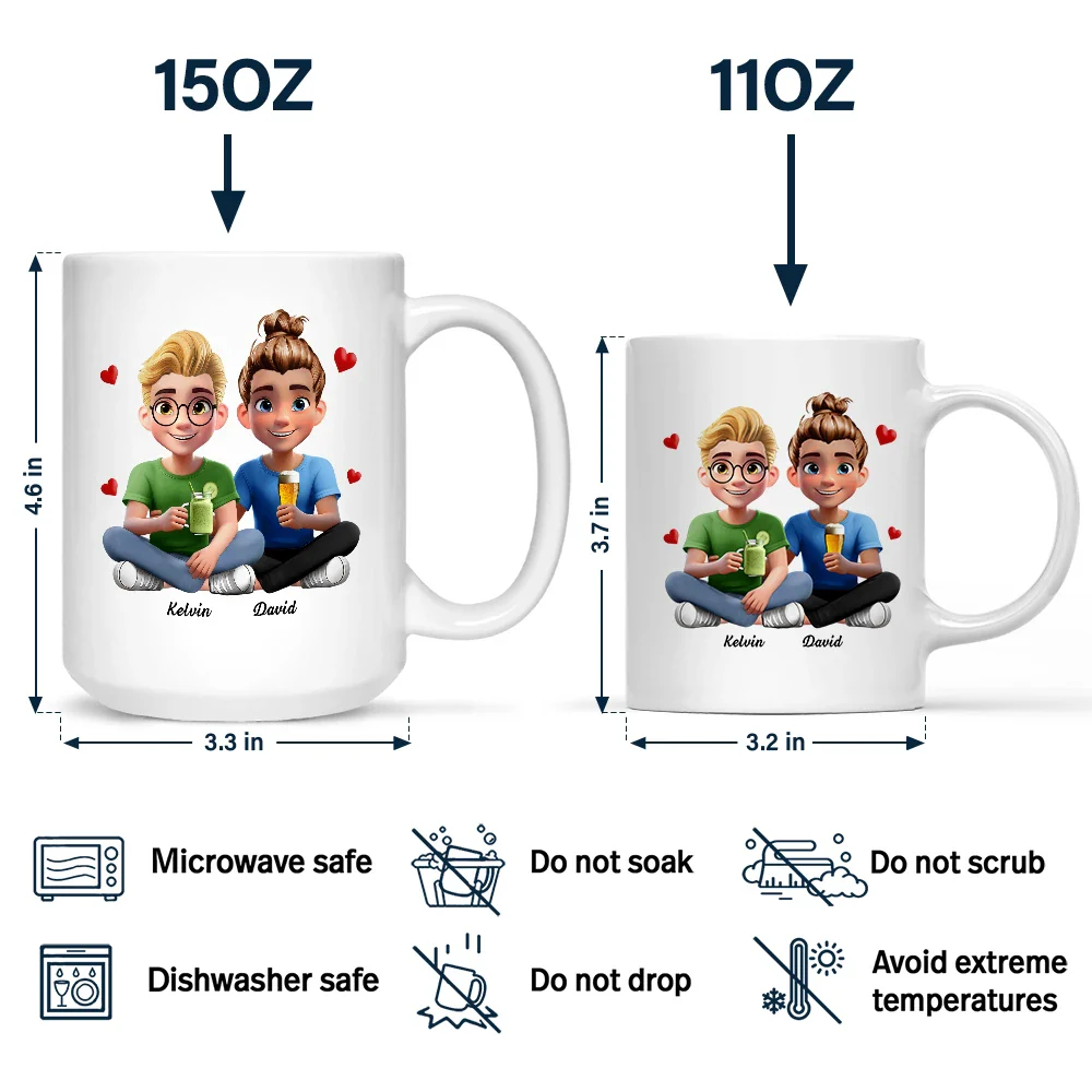3D Effect Couple I'd Find You Sooner And Love You Longer - Personalized Mug - Image 4