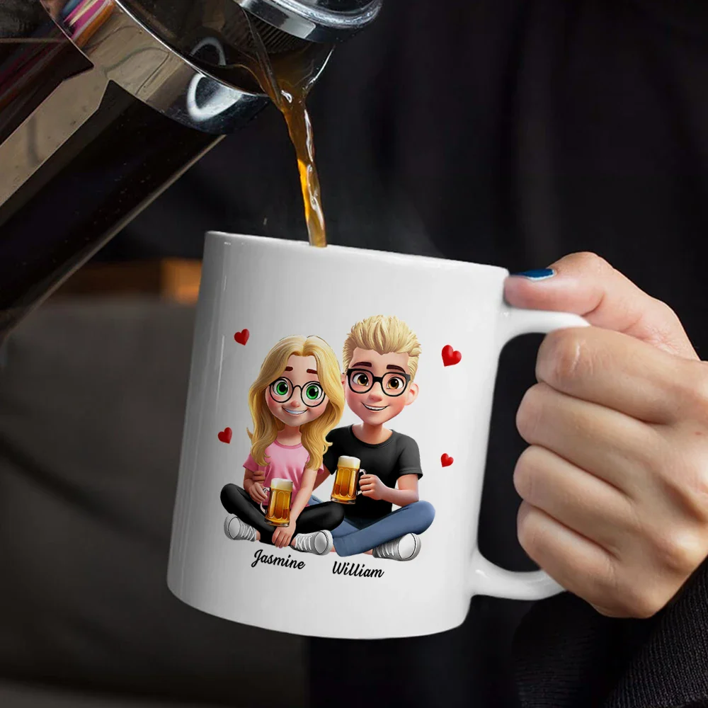3D Effect Couple I'd Find You Sooner And Love You Longer - Personalized Mug - Image 5