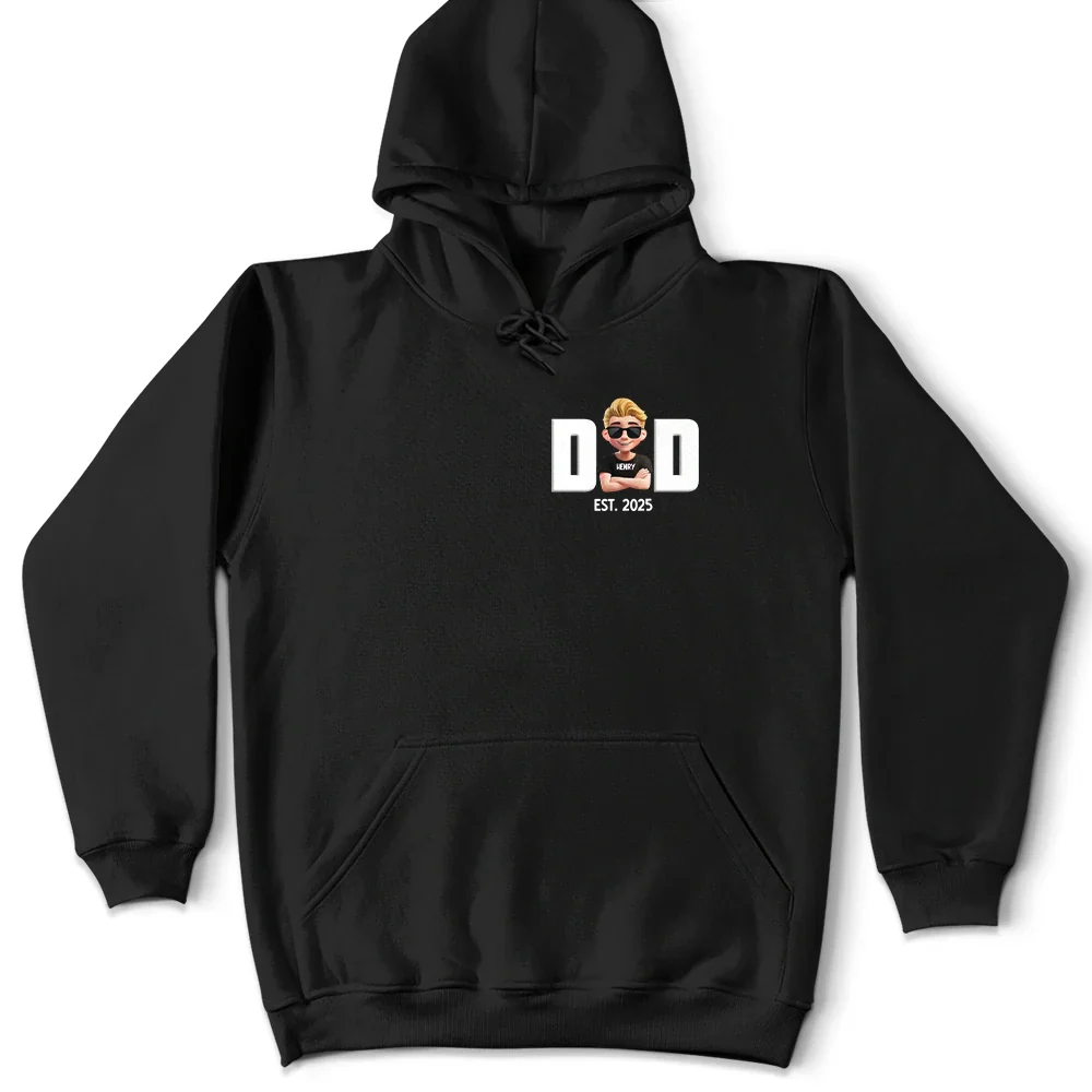 3D Effect Dad - Personalized T Shirt - Image 3