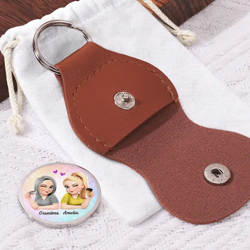 3D Effect Daughter If Fate Whispers To You - Personalized Leather Pocket Hug - Image 2