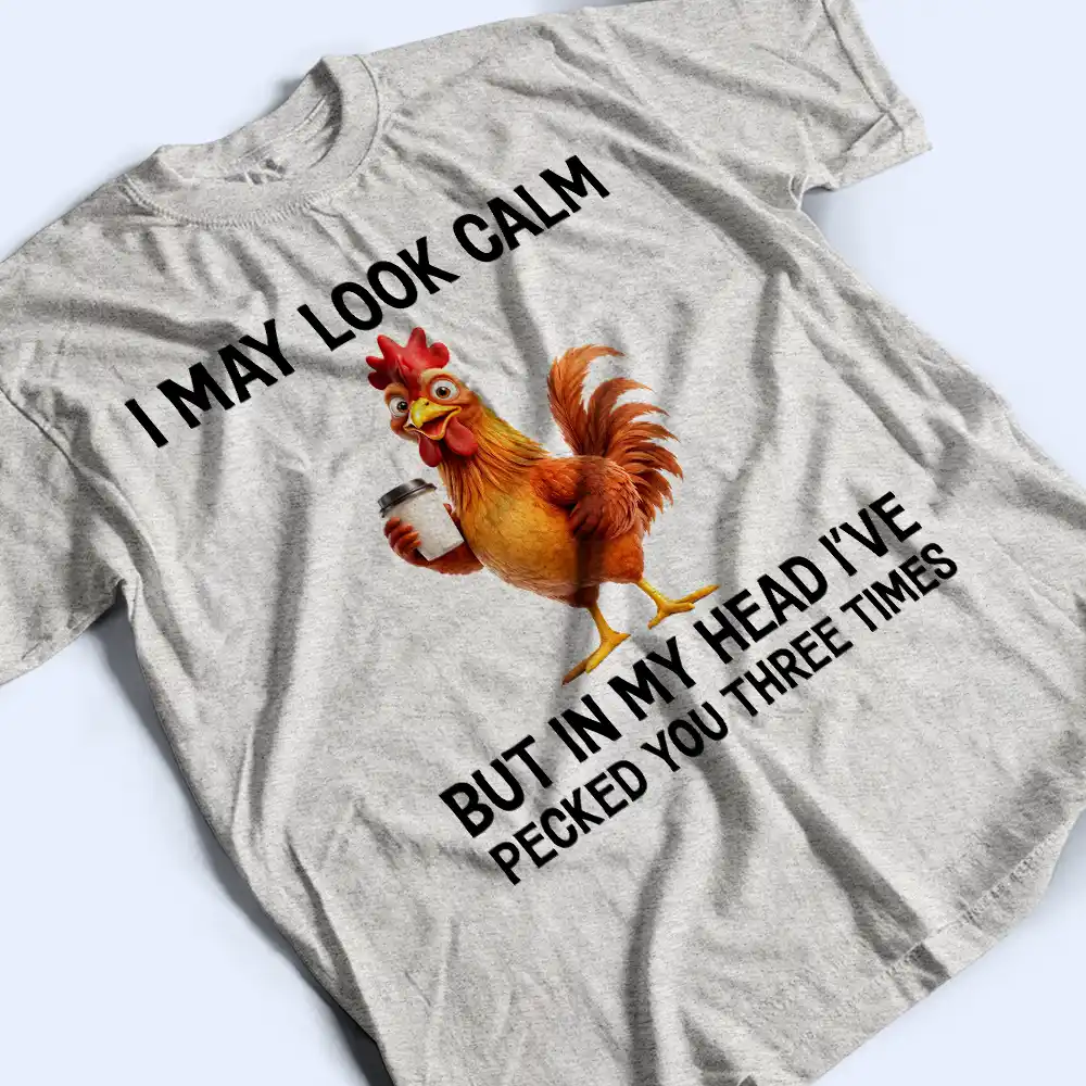3D Effect Funny Chicken I've Pecked You - Personalized T Shirt - Image 3