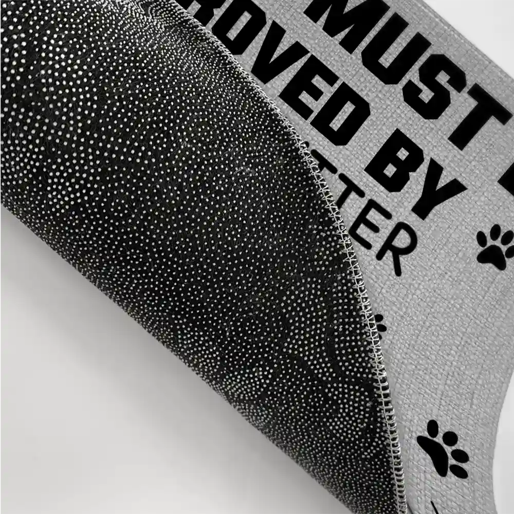 3D Effect Funny Dog Visitors Must Be Approved By Dog - Personalized Doormat - Image 4