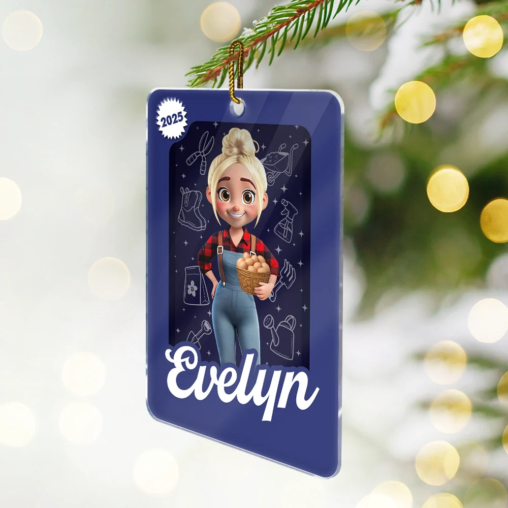 3D Effect Gardener Toy Box - Personalized Custom Shaped Acrylic Ornament - Image 2
