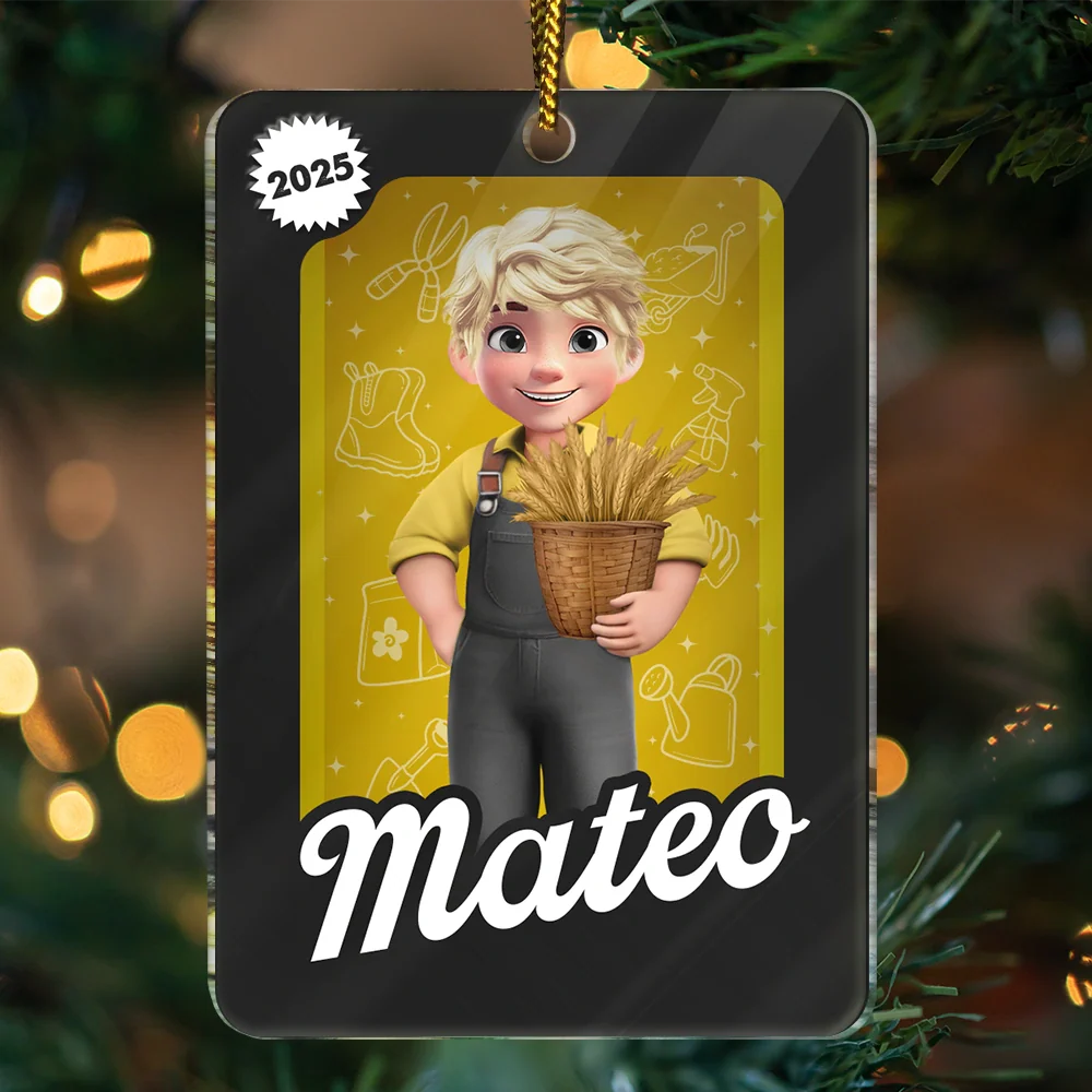 3D Effect Gardener Toy Box - Personalized Custom Shaped Acrylic Ornament - Image 3
