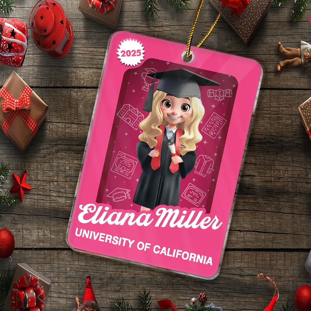 3D Effect Graduation Toy Box - Personalized Custom Shaped Acrylic Ornament - Image 5