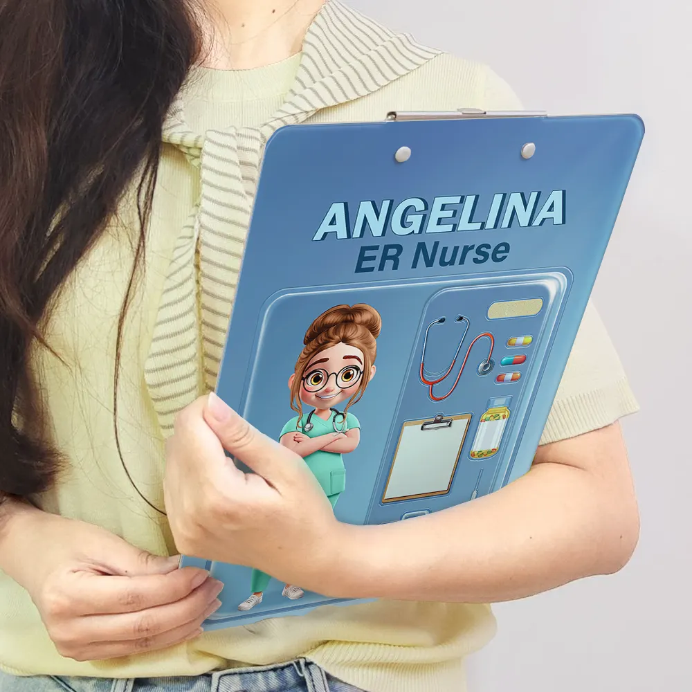3D Effect Nurse Job Title Pack Packaging - Personalized Acrylic Clipboard - Image 4