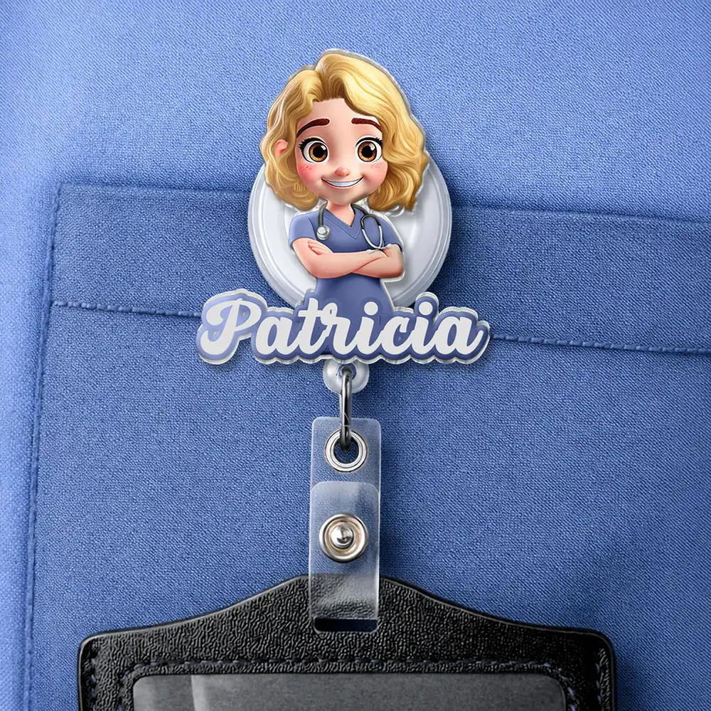 3D Effect Nurse Name - Personalized Badge Reel - Image 2