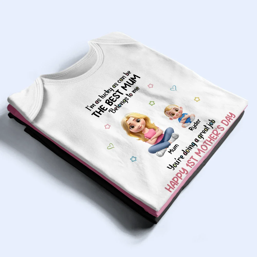 3D Effect The Best Mom Belongs To Me - Personalized Baby Onesie - Image 3