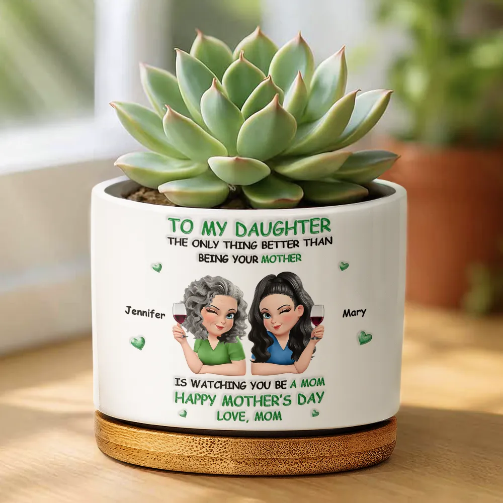 3D Effect The Only Thing Better Than Being Your Mother Grandma - Personalized Ceramic Plant Pot - Image 2