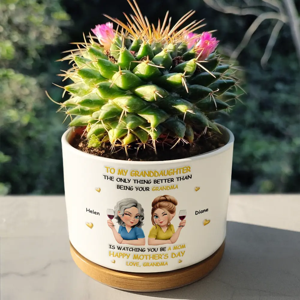 3D Effect The Only Thing Better Than Being Your Mother Grandma - Personalized Ceramic Plant Pot - Image 4