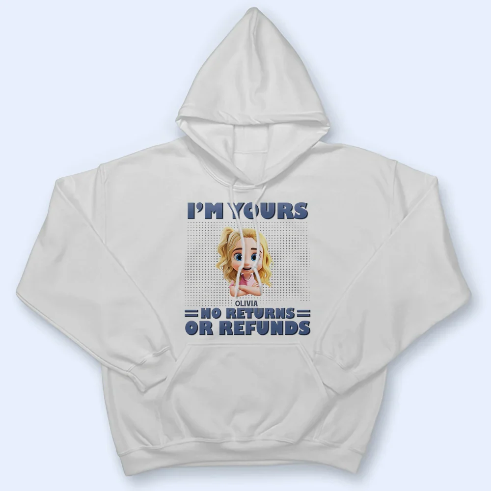 3D Effect We're Yours No Returns - Personalized T Shirt - Image 4