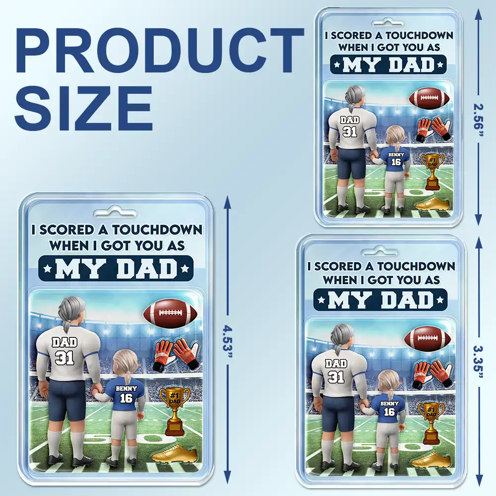 3D Figure American Football I Got You As My Dad - Personalized Acrylic Car Hanger - Image 4