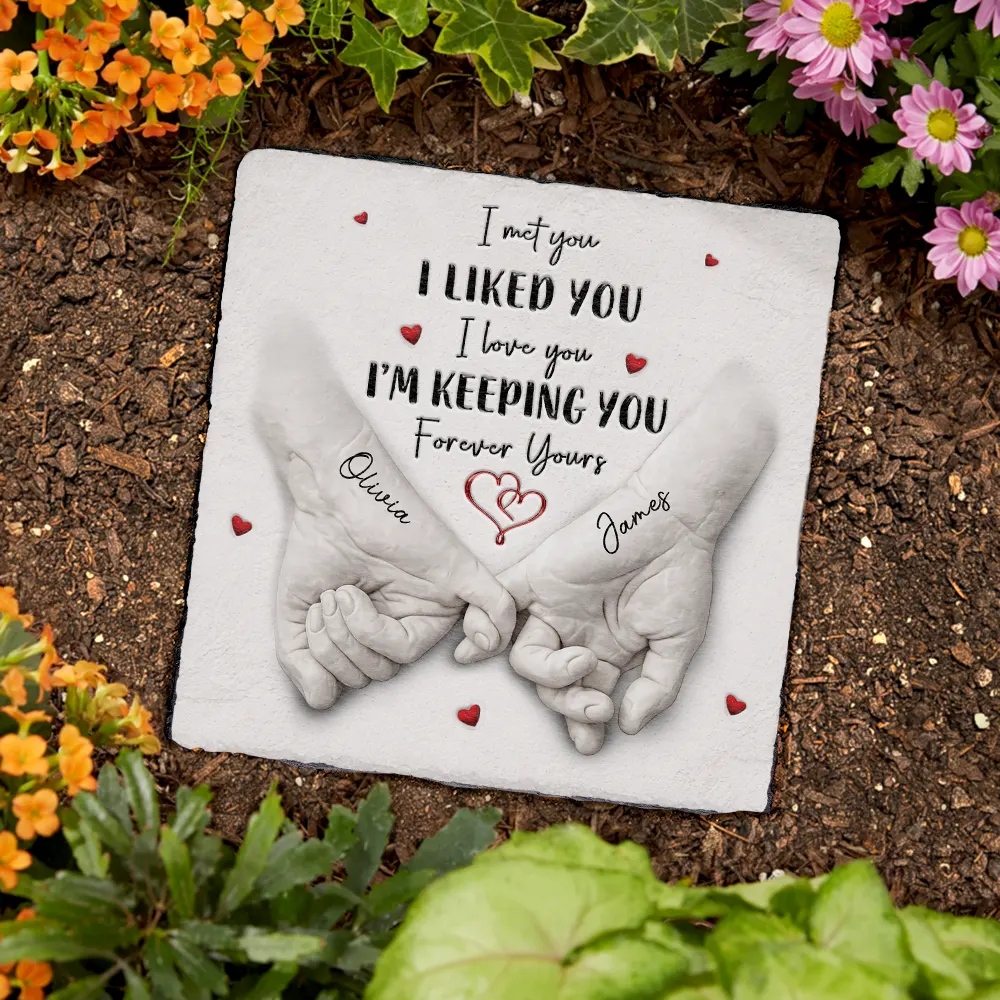 3D Inflated Effect Printed Couple Loved You Then Love You Still - Personalized Rectangle Memorial Garden Stone - Image 3