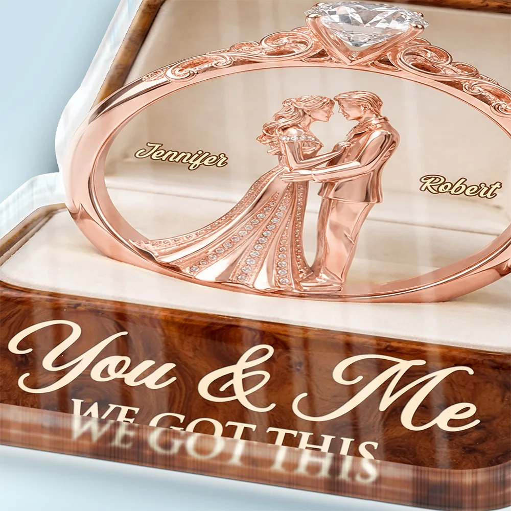 3D Inflated Effect Printed Wedding Couple From Our First Kiss - Personalized Custom Shaped Acrylic Plaque - Image 3