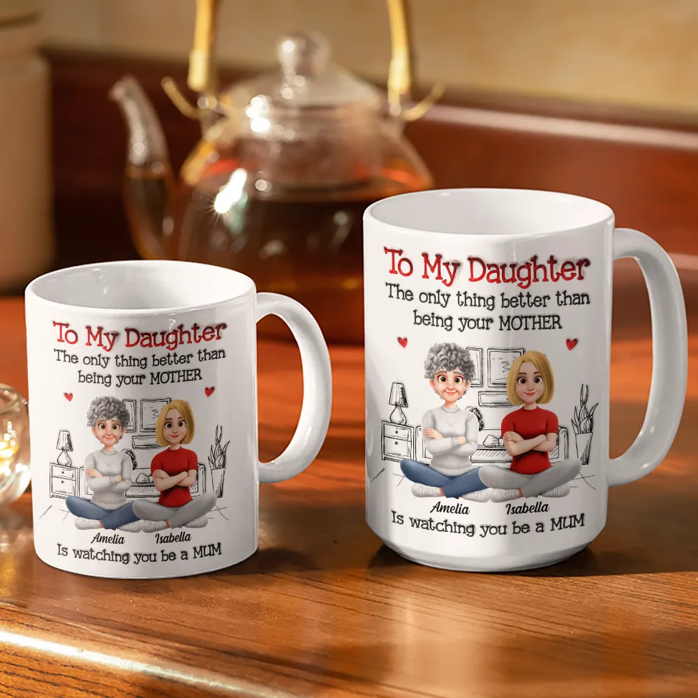 3D Inflated Printed The Only Thing Better Than Being Your Father - Personalized White Edge-to-Edge Mug - Image 3