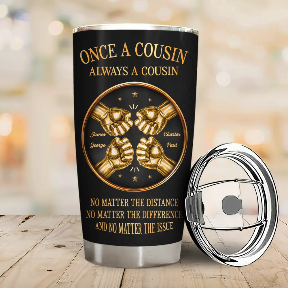 3D Metal Effect Once A Brother Always A Brother - Personalized Tumbler - Image 2