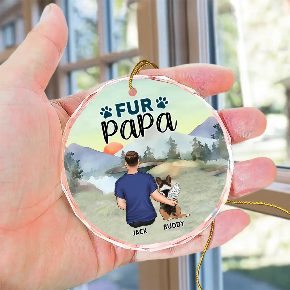 A Bond That Can't Be Broken Dog Christmas - Personalized Circle Glass Ornament - Image 4
