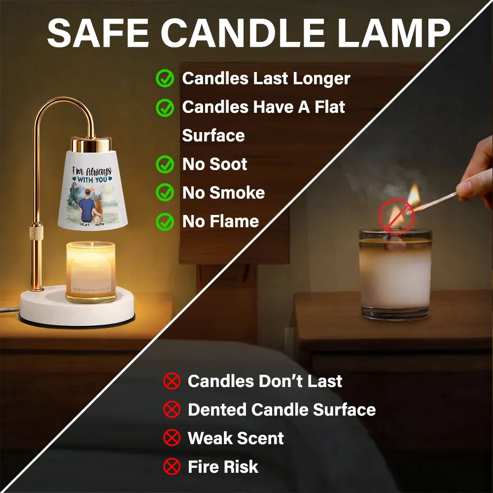 A Bond That Can't Be Broken Dog Lover - Personalized Truncated Cone Candle Warmer - Image 6