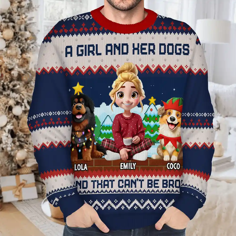A Bond That Can't Be Broken Dog Lover - Personalized Unisex Ugly Sweater - Image 4
