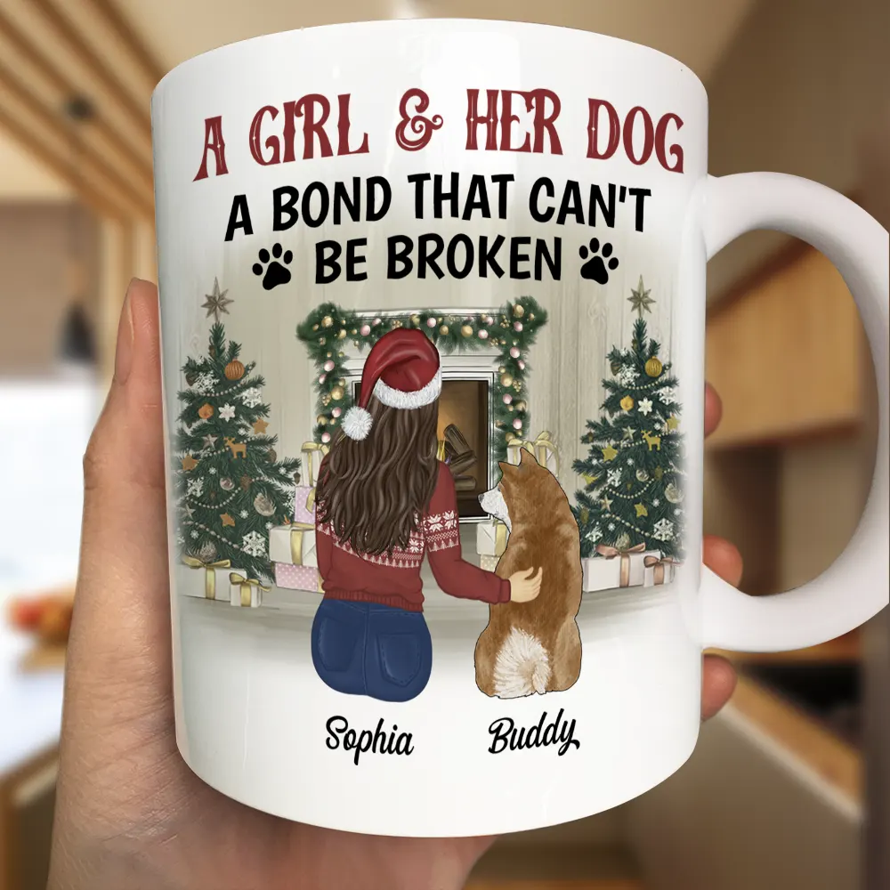 A Bond That Can't Be Broken Dog Lovers Christmas - Personalized Mug - Image 3