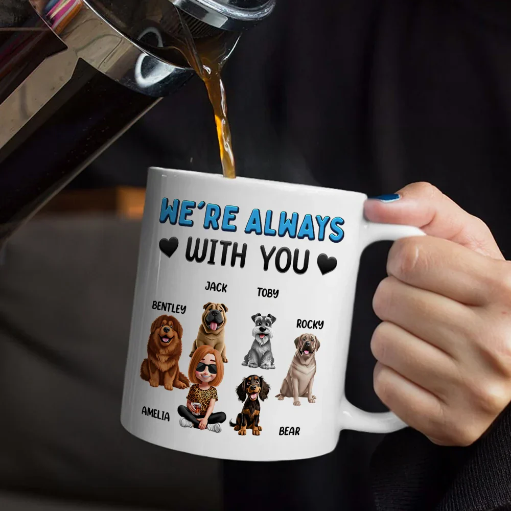 A Bond That Can't Be Broken Dog Mom Dog Dad 3D Effect - Personalized Mug - Image 5