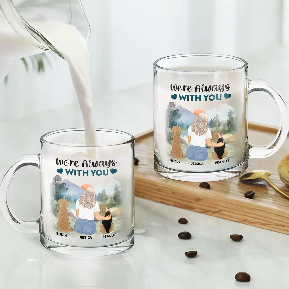A Bond That Can't Be Broken Dog Mom Dog Dad - Personalized Glass Mug - Image 4