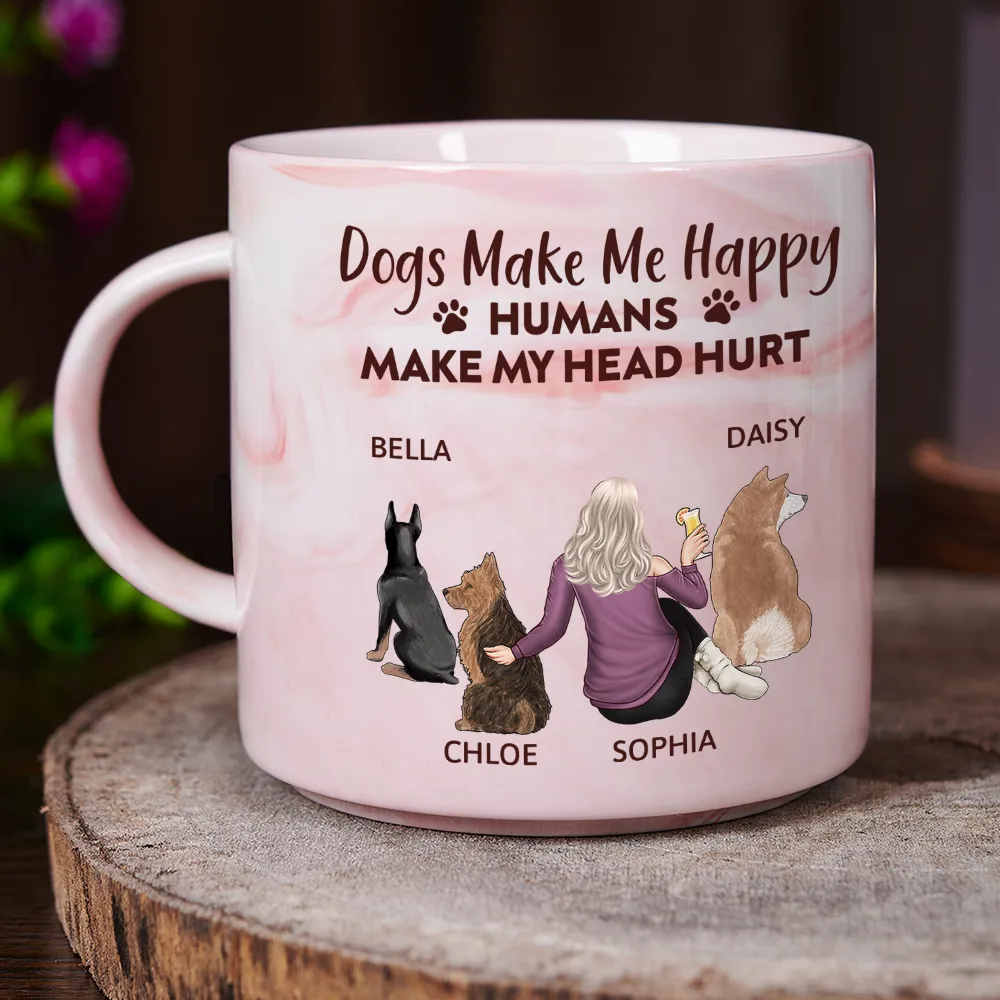 A Bond That Can't Be Broken Dog Mom - Personalized Marble Mug - Image 3