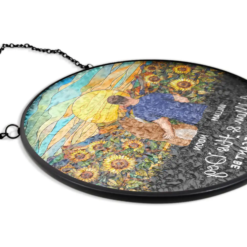 A Bond That Can't Be Broken Dog - Personalized Stained Glass Window Hanging Suncatcher - Image 5