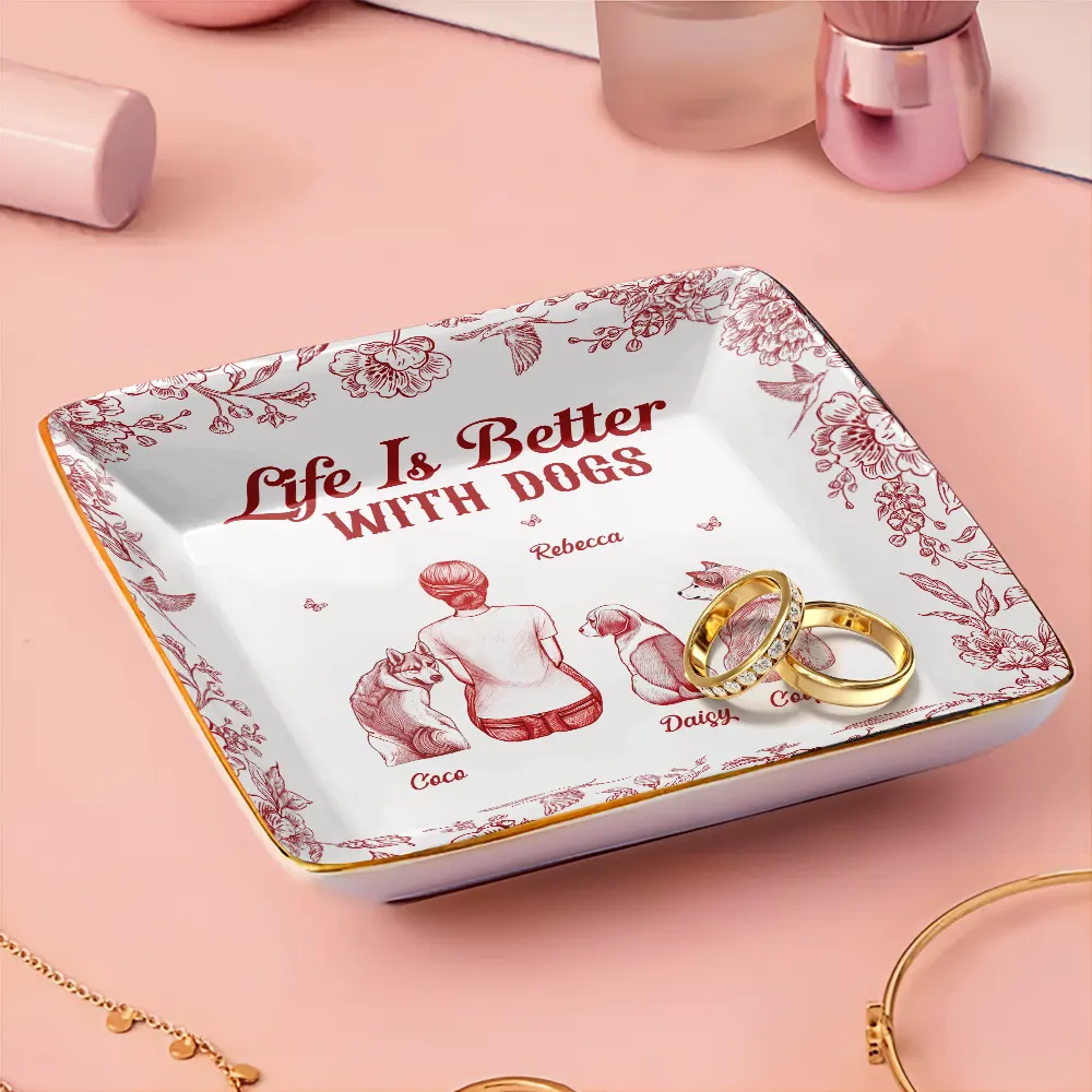 A Bond That Can't Be Broken Dog Toile - Personalized Ring Dish - Image 3