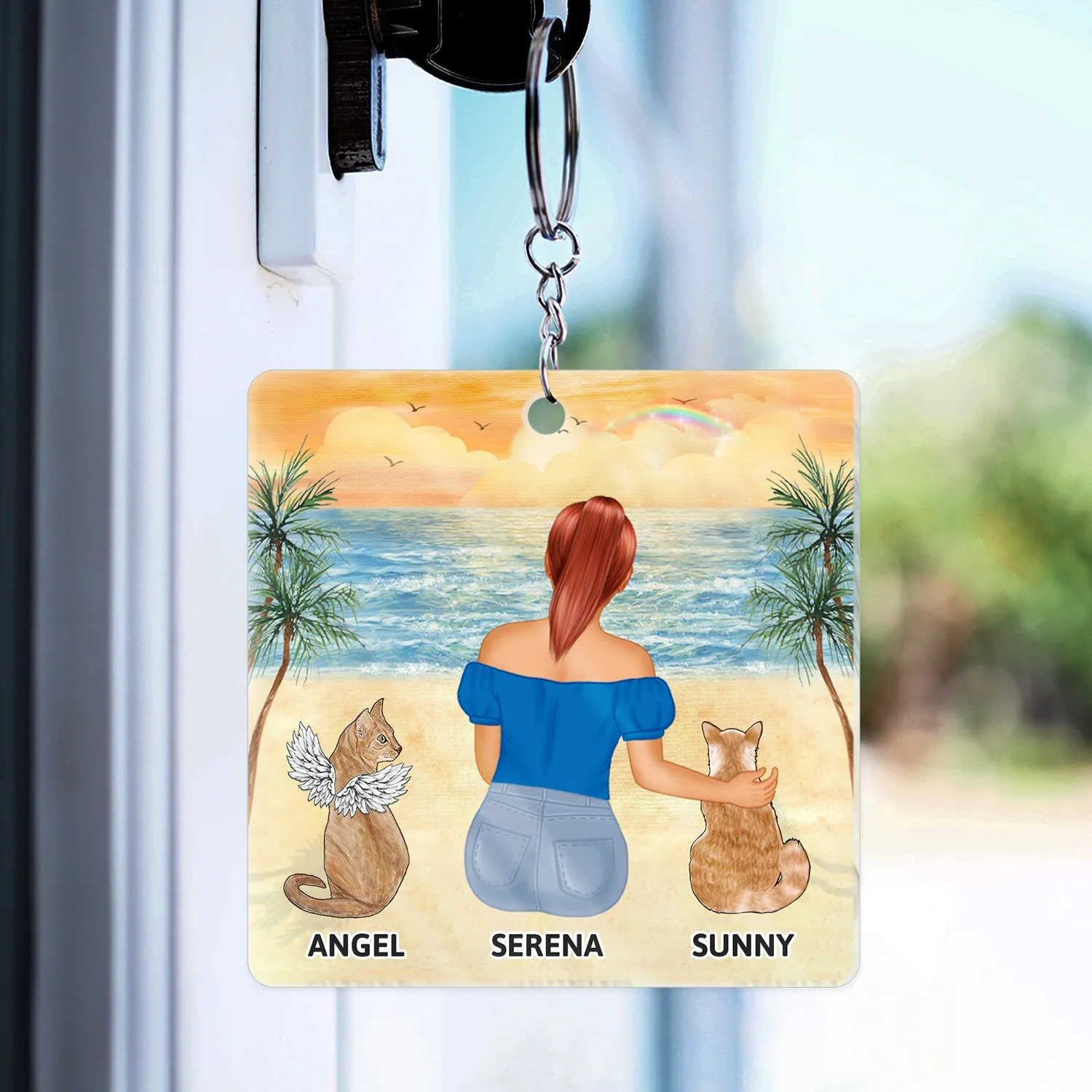 A Bond That Can't Be Broken - Gift For Cat Lovers, Cat Mom, Cat Dad - Personalized Acrylic Keychain - Image 3
