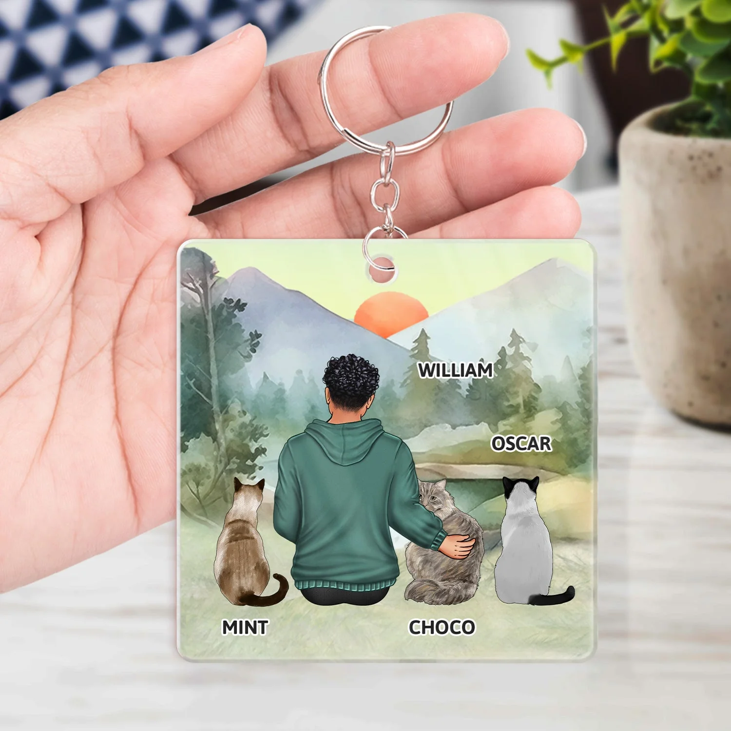 A Bond That Can't Be Broken - Gift For Cat Lovers, Cat Mom, Cat Dad - Personalized Acrylic Keychain - Image 4