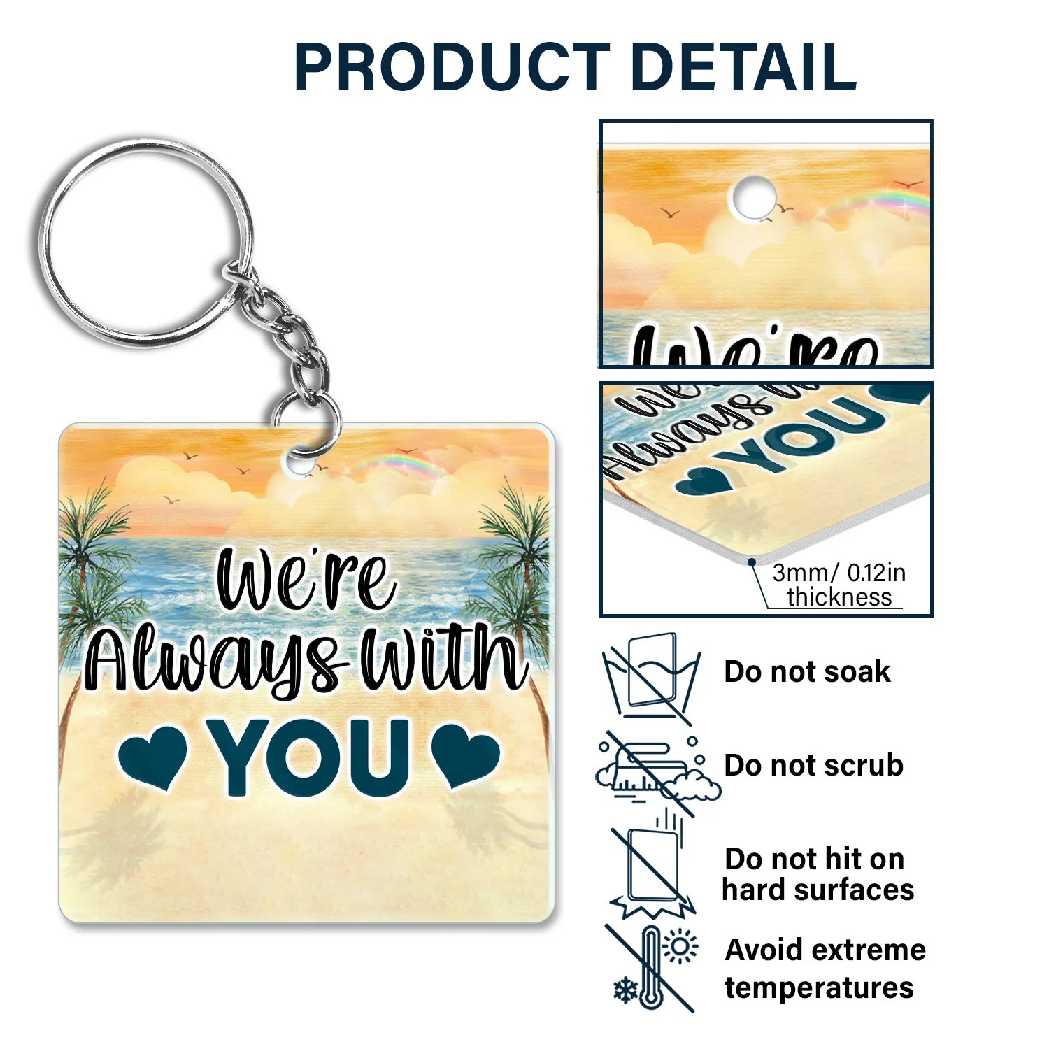 A Bond That Can't Be Broken - Gift For Cat Lovers, Cat Mom, Cat Dad - Personalized Acrylic Keychain - Image 5